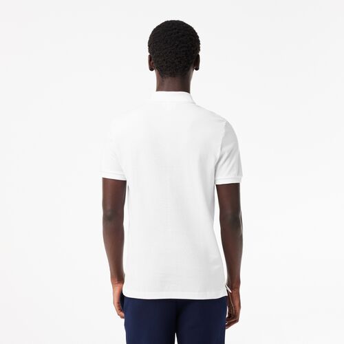 Polo Blanco Lacoste L.12.12 Slim Fit en Petit Piqu S