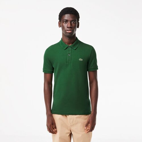 Polo Verde Lacoste L.12.12 Slim Fit en Petit Piqu 