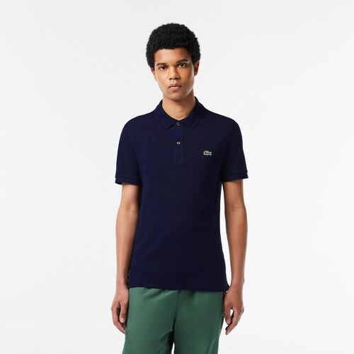 Polo Azul Marino Lacoste L.12.12 Slim Fit en Petit Piqu S