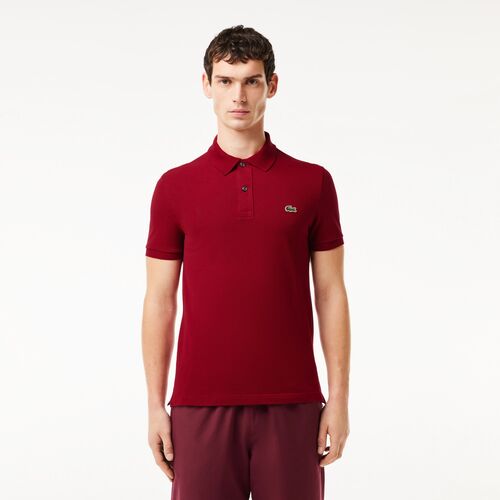 Polo Granate Lacoste L.12.12 Slim Fit en Petit Piqu S