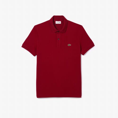 Polo Granate Lacoste L.12.12 Slim Fit en Petit Piqu S