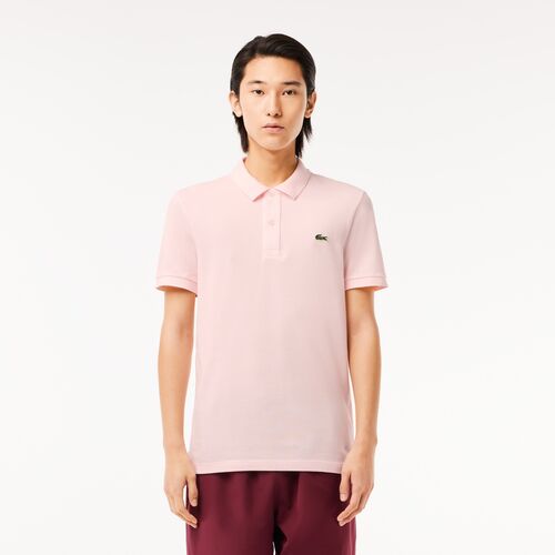 Polo Rosa Claro Lacoste L.12.12 Slim Fit en Petit Piqué  S