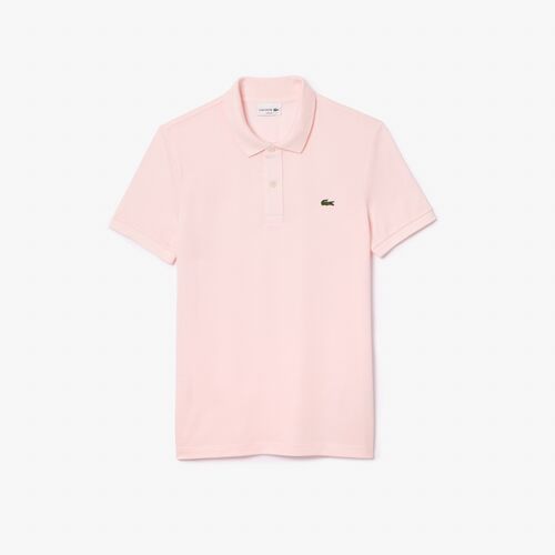 Polo Rosa Claro Lacoste L.12.12 Slim Fit en Petit Piqué  S