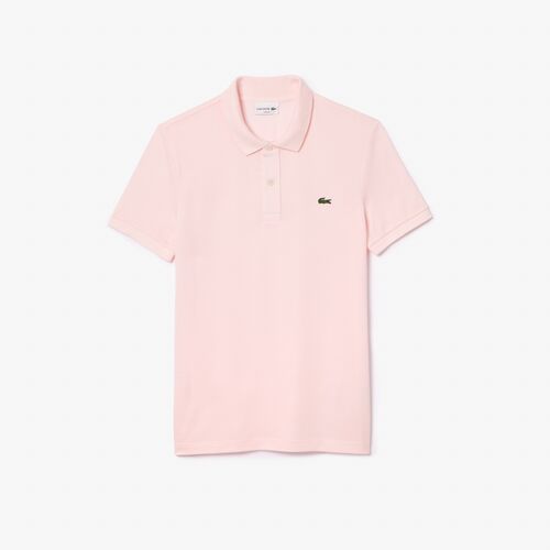 Polo Rosa Claro Lacoste L.12.12 Slim Fit en Petit Piqu  S