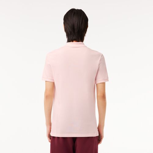Polo Rosa Claro Lacoste L.12.12 Slim Fit en Petit Piqué  S