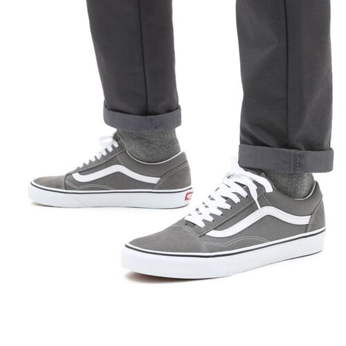Zapatillas Vans Grises Old Skool Pewter-Truwhite 36