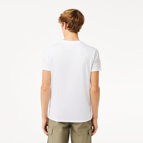 Camiseta Blanco Lacoste Pima con Cuello Redondo S