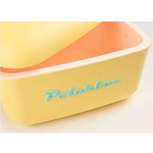 Nevera CoolerBag 12L Amarilla - Pop con Asa Marrón Polarbox