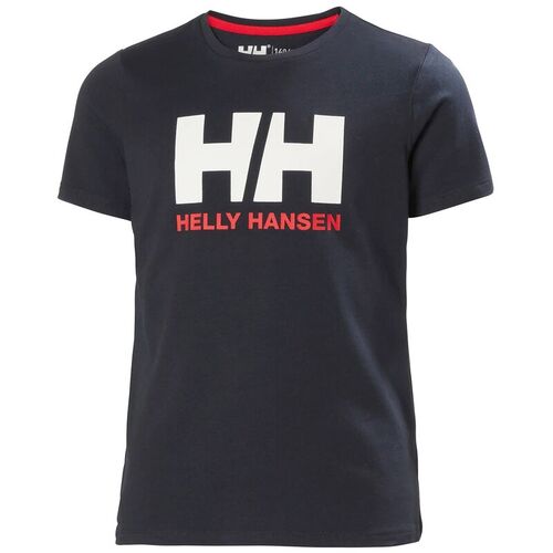 Camiseta azul nios unisex Helly Hansen Juniors'' HH Logo T-shirt Navy 128CM/8