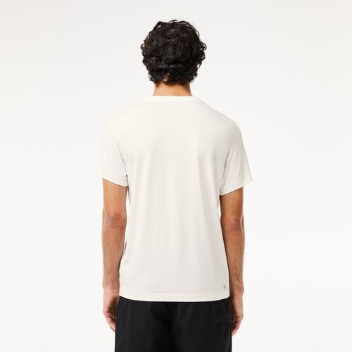Camiseta Blanca Lacoste Ultra-Dry con Cocodrilo S
