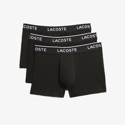 Pack 3 Calzoncillos Negros Lacoste Estilo Casual  S