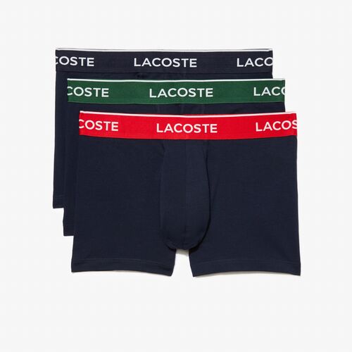 Pack de 3 Calzoncillos Azul Marino Lacoste con Cinturilla a Contraste S