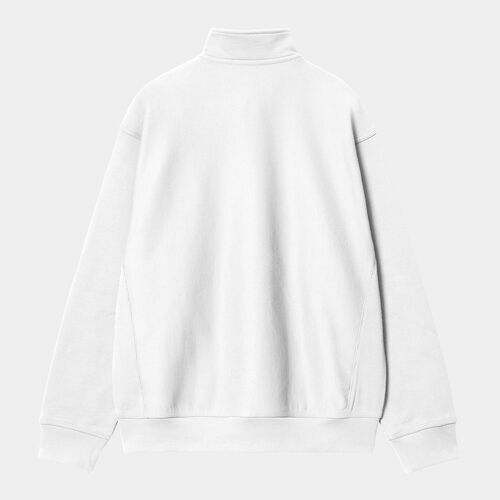 Sudadera Blanca Carhartt Half Zip American Script Sweatshirt White L