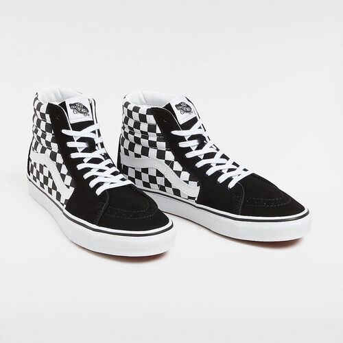 Zapatillas Blanca y Negra Vans Checkerboard SK8-HI 38