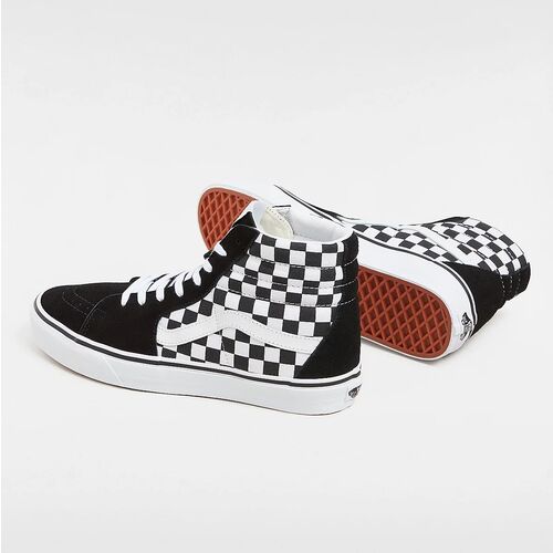 Zapatillas Blanca y Negra Vans Checkerboard SK8-HI 38