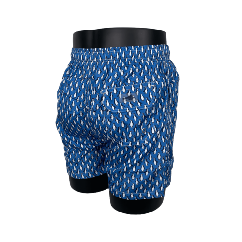 Bañador Estampado Pinguino Azul  para Hombre | Blue Coast Yachting - Diseño Exclusivo y Comodidad XXL