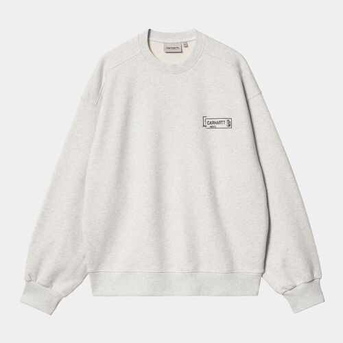 Sudadera Gris Carhartt Stamp Sweat Ash Heather M