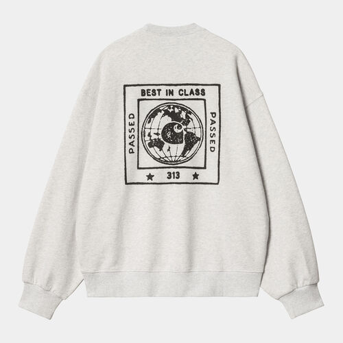 Sudadera Gris Carhartt Stamp Sweat Ash Heather M