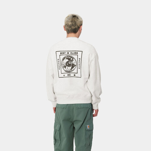 Sudadera Gris Carhartt Stamp Sweat Ash Heather M