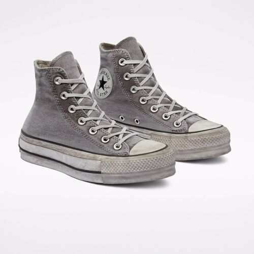 Zapatillas Grises Converse Plataforma Chuck Taylor All Star Smoked Canvas 35