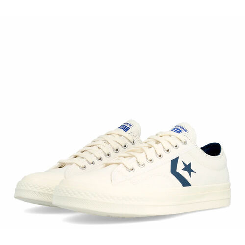 Zapatillas Blancas - Azules Converse Star Player 76 OX 44