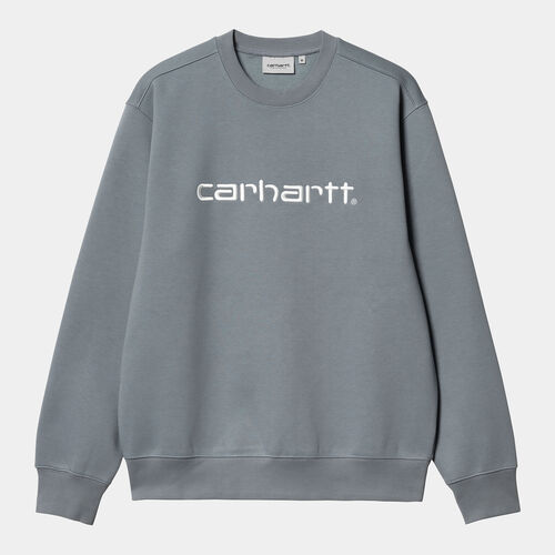 Sudadera Gris Carhartt sin capucha Sweat Dove Grey S
