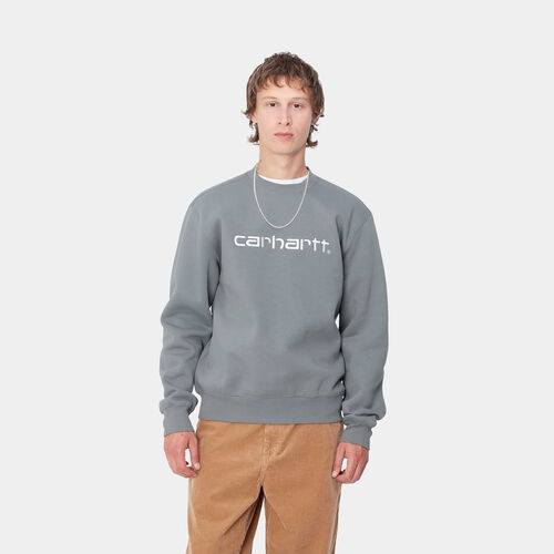 Sudadera Gris Carhartt sin capucha Sweat Dove Grey S