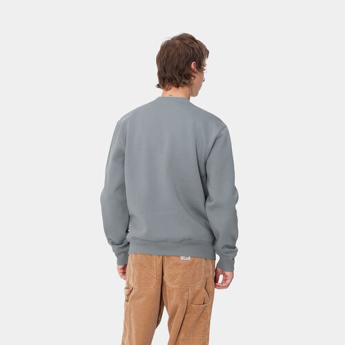 Sudadera Gris Carhartt sin capucha Sweat Dove Grey M