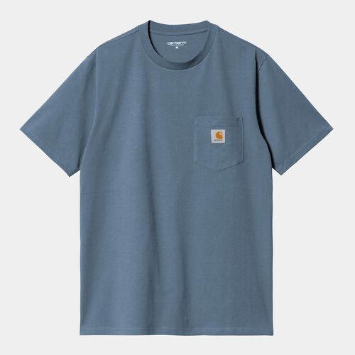 Camiseta Carhartt Azul con bolsillo S/S Pocket T-Shirt Positano S
