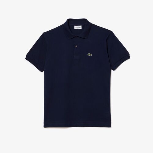 Polo Azul Marino Lacoste L12.12 con Logo Pequeño L