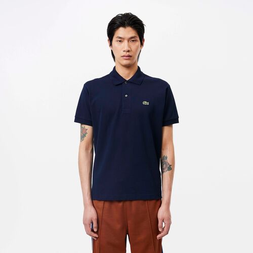 Polo Azul Marino Lacoste L12.12 con Logo Pequeño L