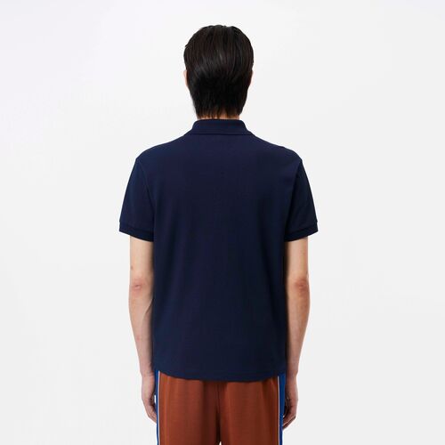 Polo Azul Marino Lacoste L12.12 con Logo Pequeño L