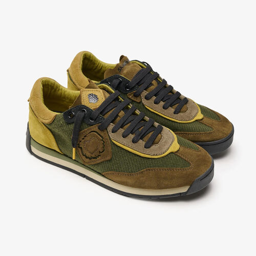 Zapatillas Verdes Satorisan Enso Twill Felt Khaki Psychadelic 44
