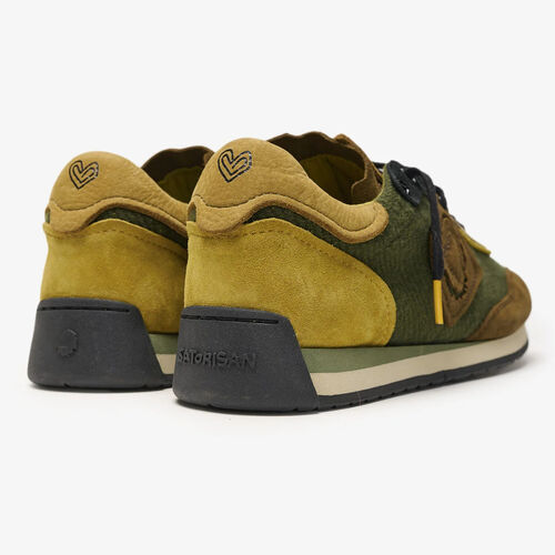 Zapatillas Verdes Satorisan Enso Twill Felt Khaki Psychadelic 44